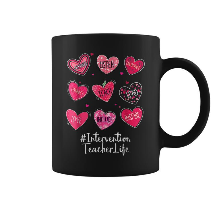Intervention Teacher Hearts Valentine Valentines Day Quote F  Coffee Mug