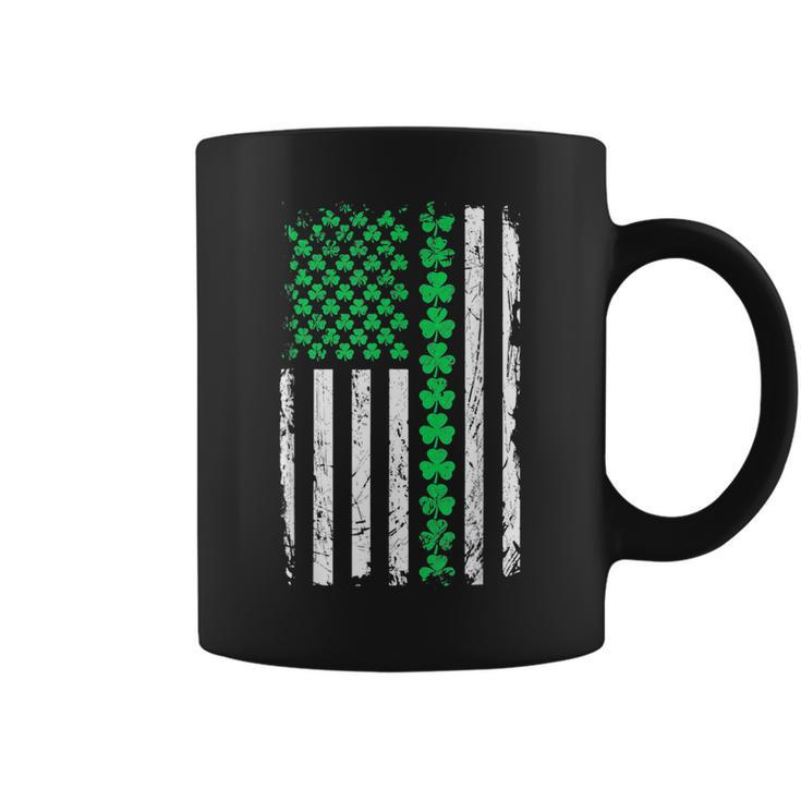 Irish American Flag Shamrock St Patricks Day  V2 Coffee Mug