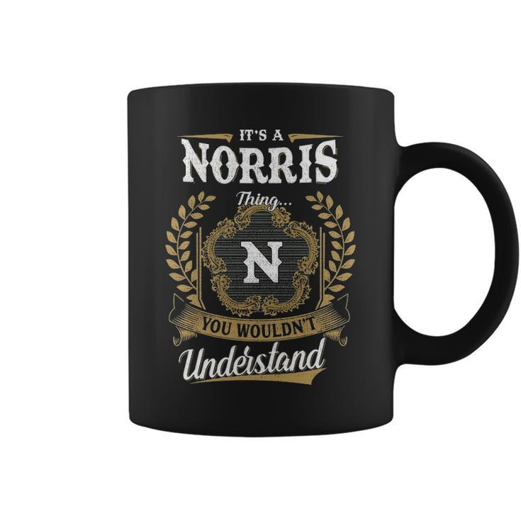 Its A Norris Thing You Wouldnt Understand  Personalized Last Name  Norris Family Crest Coat Of Arm Coffee Mug