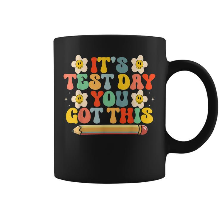 Its Test Day You Got This Teacher Retro Groovy Testing Day  Coffee Mug