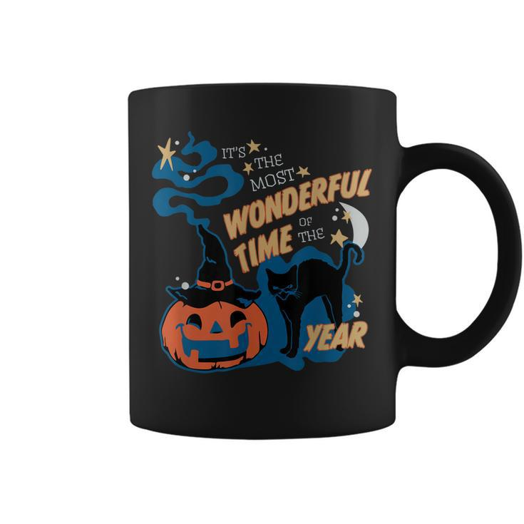 Its The Most Wonderful Time Of The Year Black Cat Halloween Coffee Mug