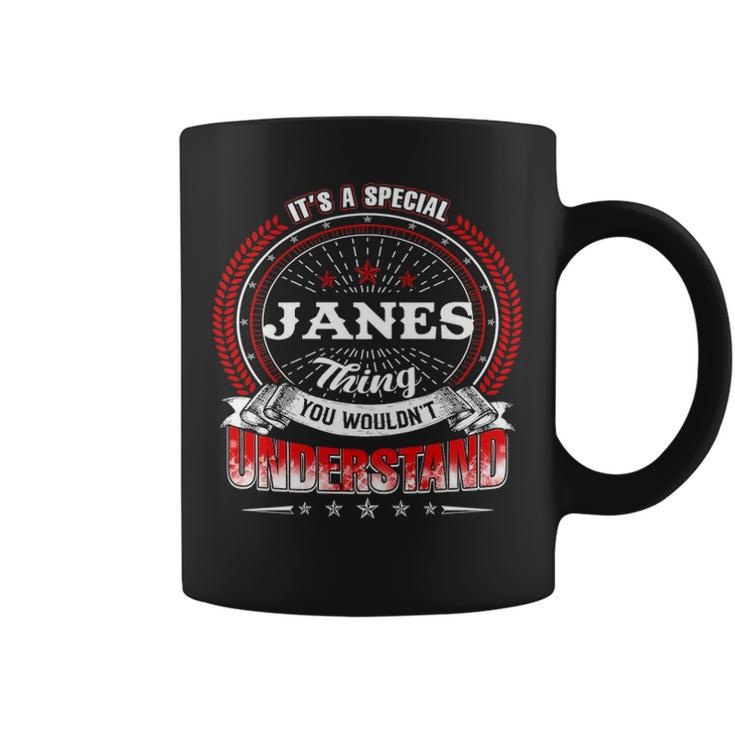 Janes  Family Crest Janes  Janes Clothing Janes T Janes T Gifts For The Janes  Coffee Mug