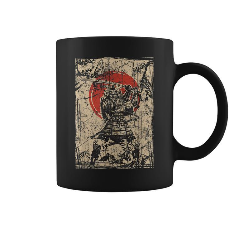 Japanese Culture Red Moon Samurai Warrior Bushido Code  Coffee Mug