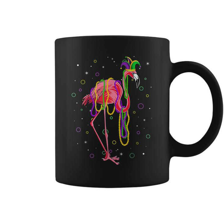 Jester Flamingo & Beads Mardi Gras Fat Tuesday Parade Girls  Coffee Mug
