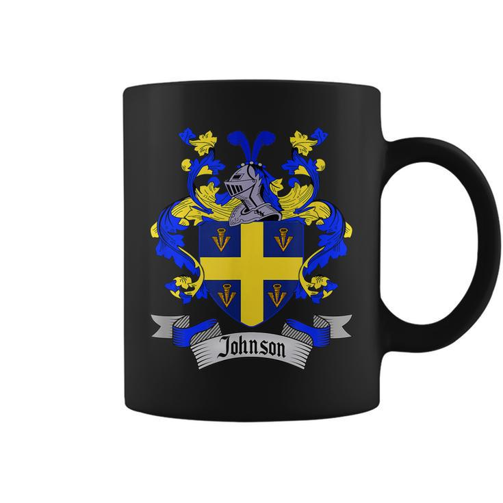 Johnson Coat Of Arms | Johnson Surname Family Crest Shield Coffee Mug