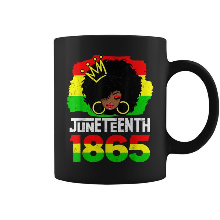 Junenth 1865 Africa Black Queen Melanin Freedom Men Women  Coffee Mug