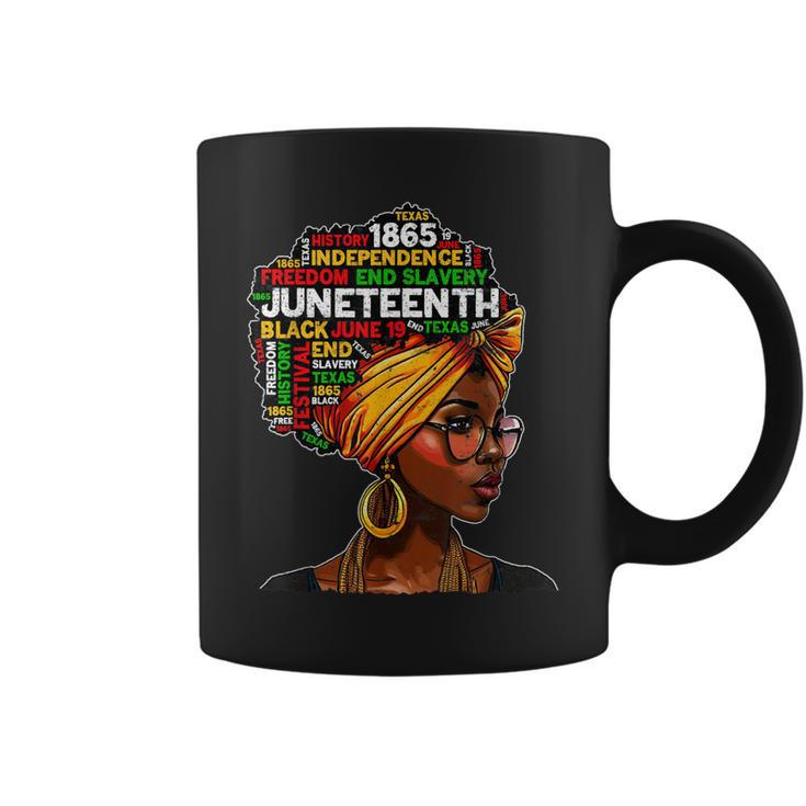 Junenth Celebrate 1865 Afro Black Natural Hair Women Coffee Mug