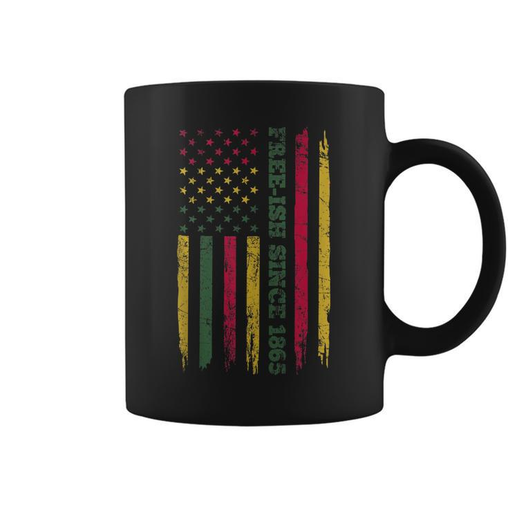 Juneteenth American Flag Free-Ish Since 1865 Black Pride Coffee Mug