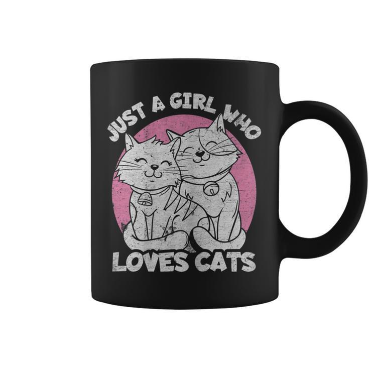 Just A Girl Who Loves Cats Cute Cat  For Women Girls  Coffee Mug