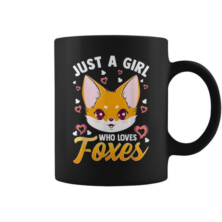 Just A Girl Who Loves Foxes Kids Girls Cute Fox Mom  Coffee Mug