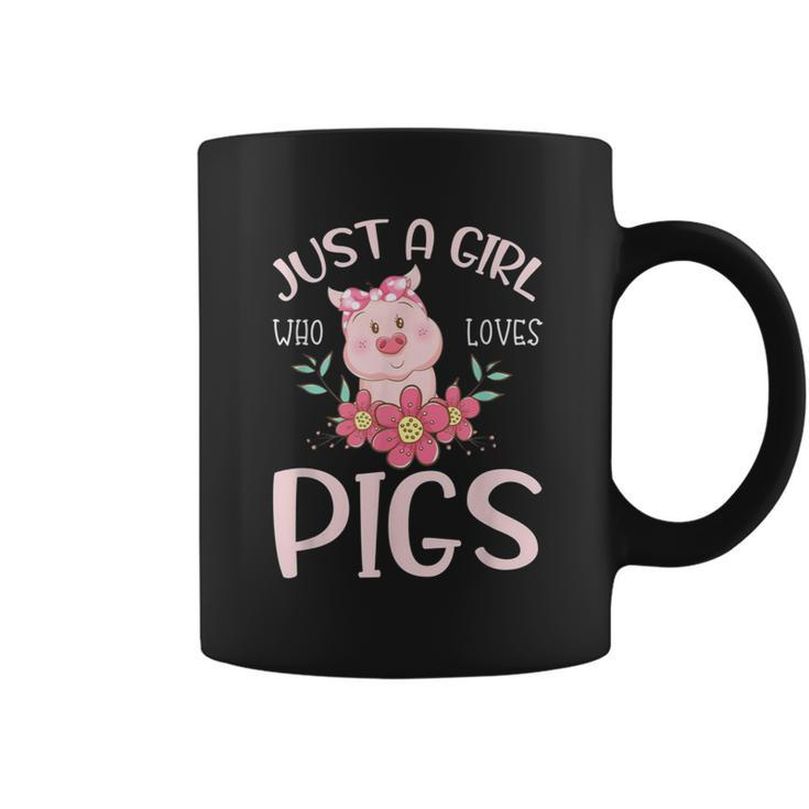 Just A Girl Who Loves Pigs Hog Lover Cute Farmer Gift Girls  Coffee Mug