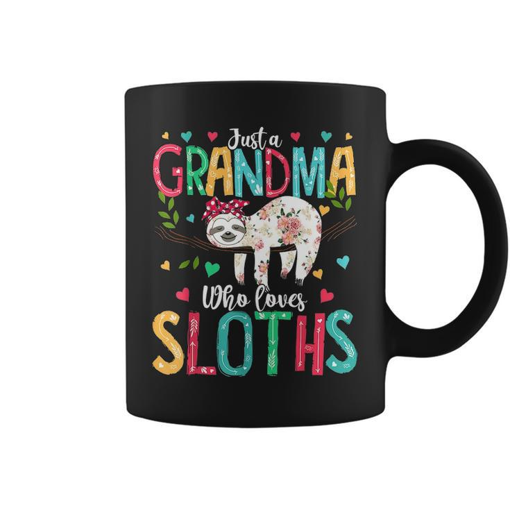 Just A Grandma Who Loves Sloths Funny Mothers Day Gifts Coffee Mug