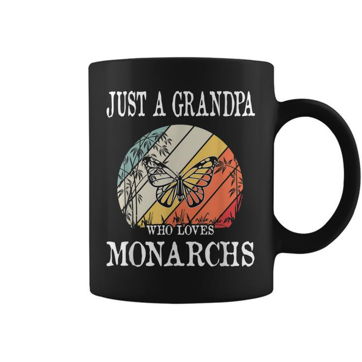 Just A Grandpa Who Loves Monarchs Gift Coffee Mug