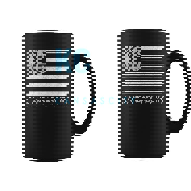 Kc Usa Flag Kansas City Blue & Light Blue Kc Usa Kansas City  Coffee Mug