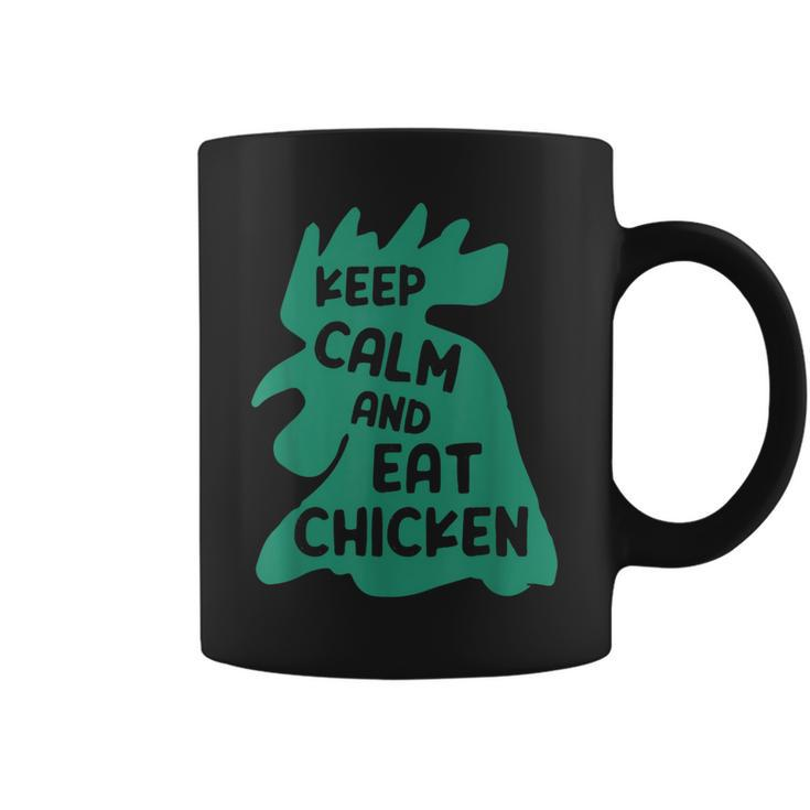 Keep Calm And Eat Chicken Funny Farmer Animal  Coffee Mug