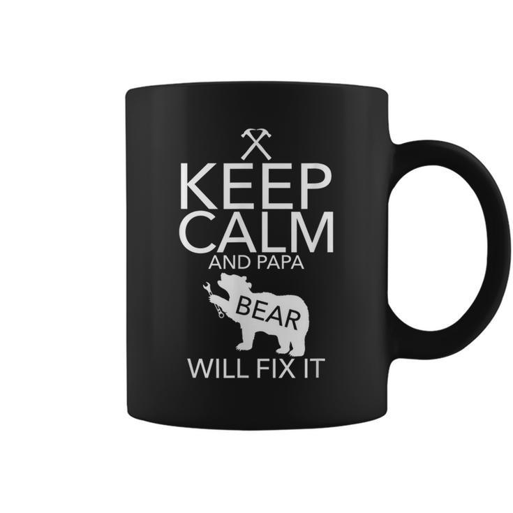 Keep Calm And Papa Bear Will Fix It Mechanic  Gift Gift For Mens Coffee Mug