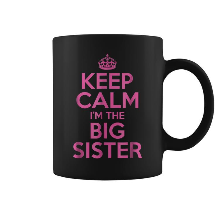 Keep Calm Im The Big Sister Pink Gift Idea T Coffee Mug