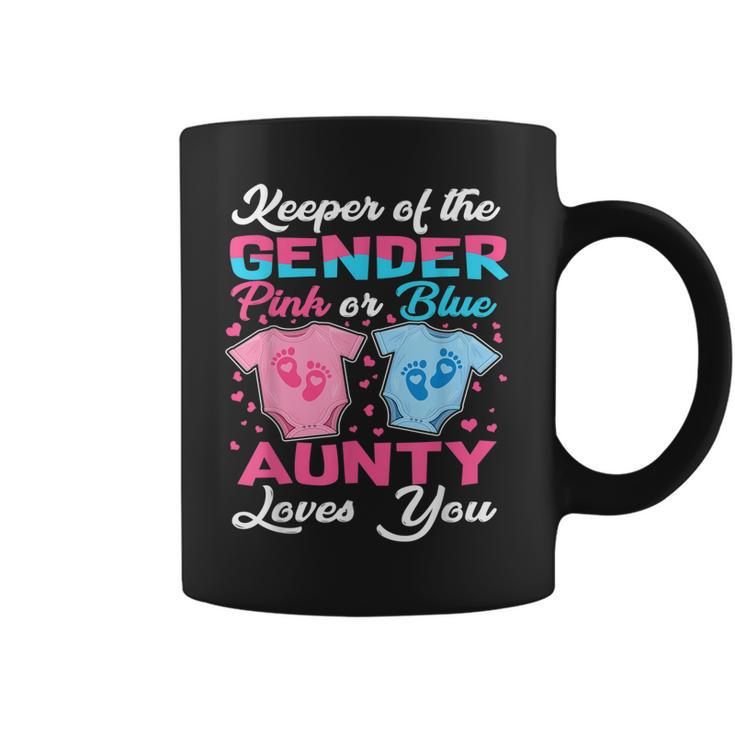 Keeper Of The Gender Aunty Loves You Baby Announcement  Coffee Mug