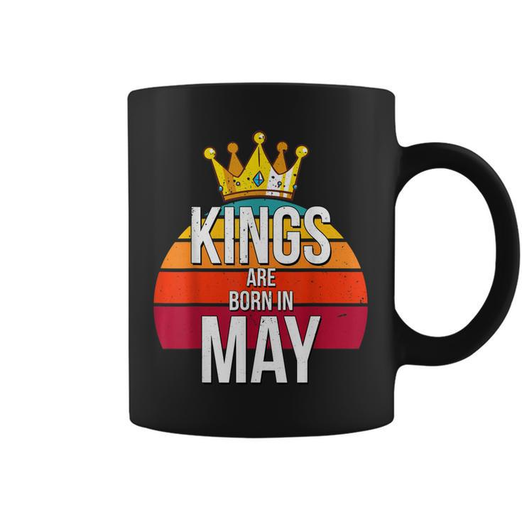 Kings Are Born In May T  Men Birthday Vintage Gift Coffee Mug