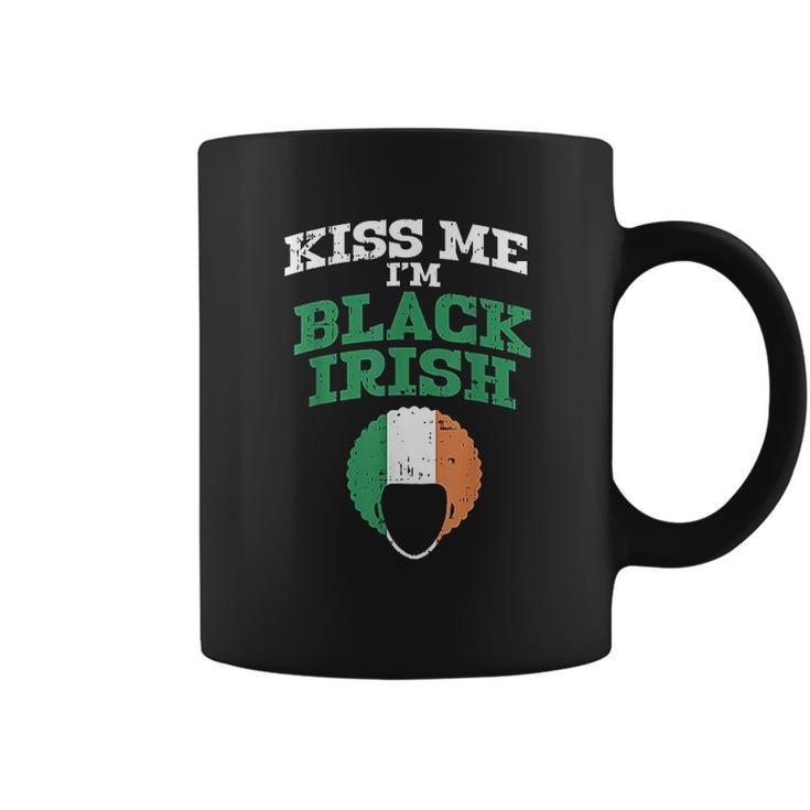 - Kiss Me Im Black Irish St Patricks Day Afro African Coffee Mug