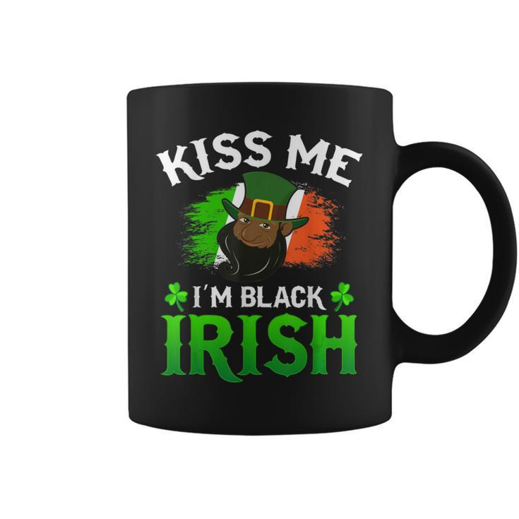 Kiss Me Im Black Irish St Patricks Day Leprechaun Hat  Coffee Mug