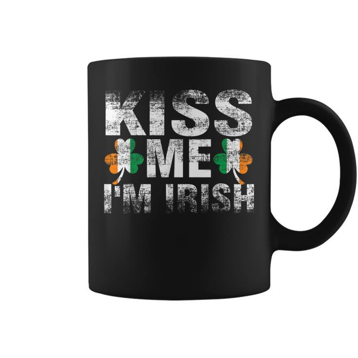 Kiss Me Im Irish Flag Saint Patrick Day Shamrock Gifts  Coffee Mug