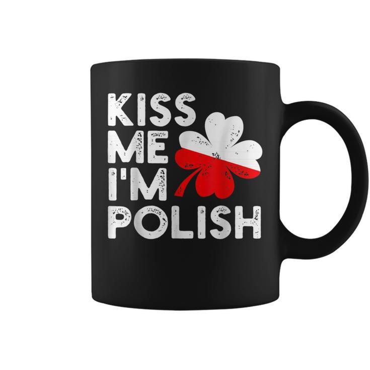 Kiss Me Im Polish Funny St Patricks Day Love Poland  Coffee Mug