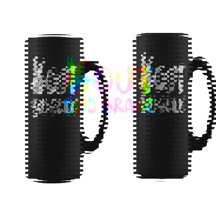 Last Day Of School Peace Out 2Nd Grade Teacher Kids Tie Dye  Coffee Mug