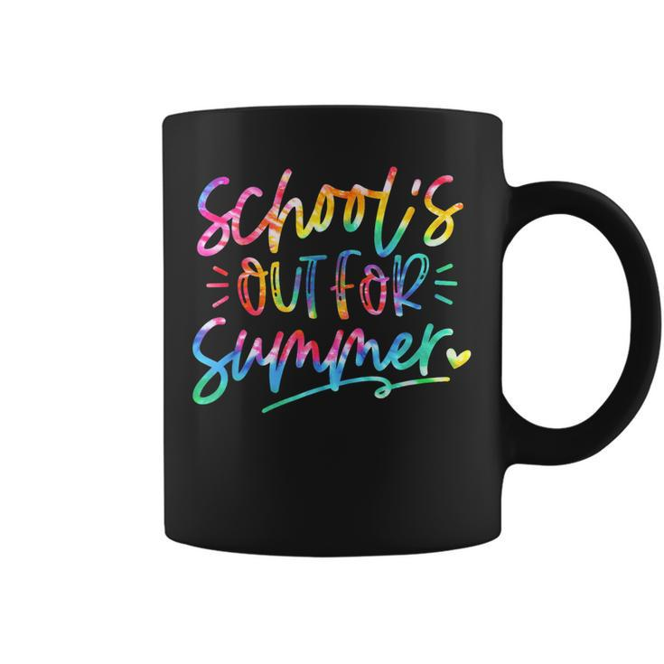 Last Day Of School Schools Out For Summer Teacher Tie Dye  Coffee Mug