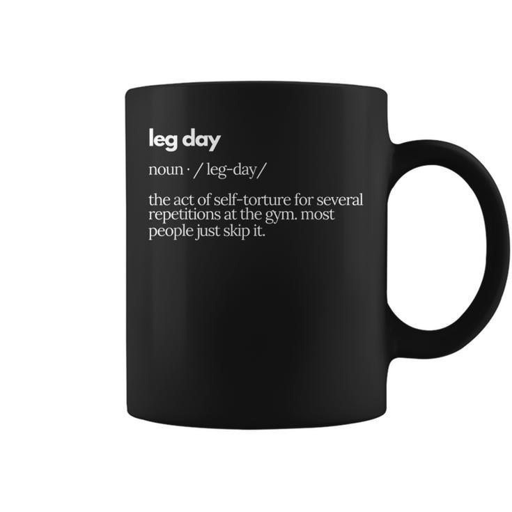 Leg Day Definition Mens Gym Pump Cover Oversized Gym Workout  Coffee Mug