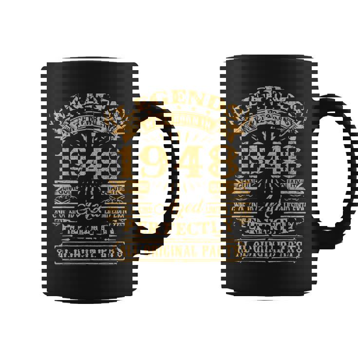 Legends Born In 1948 Vintage 75Th Birthday 75 Years Old V2 Coffee Mug