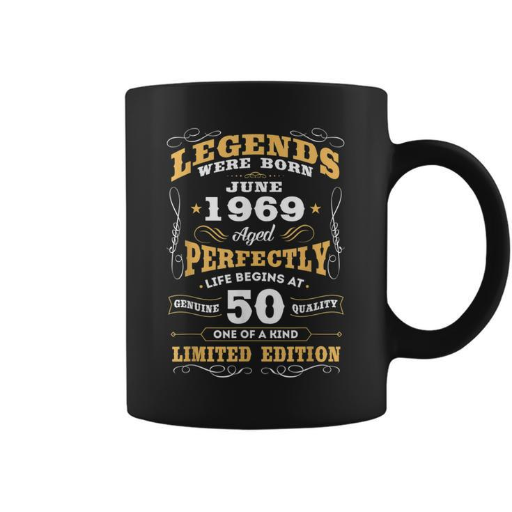 Legends Were Born June 1969 50Th Birthday Gift  Turn 50 Coffee Mug