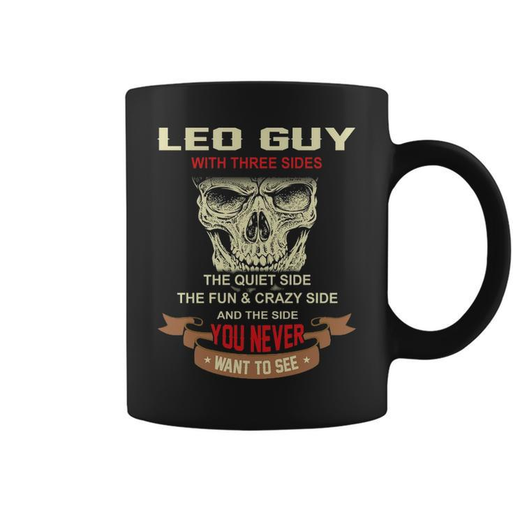 Leo Guy I Have 3 Sides   Leo Guy Birthday Coffee Mug