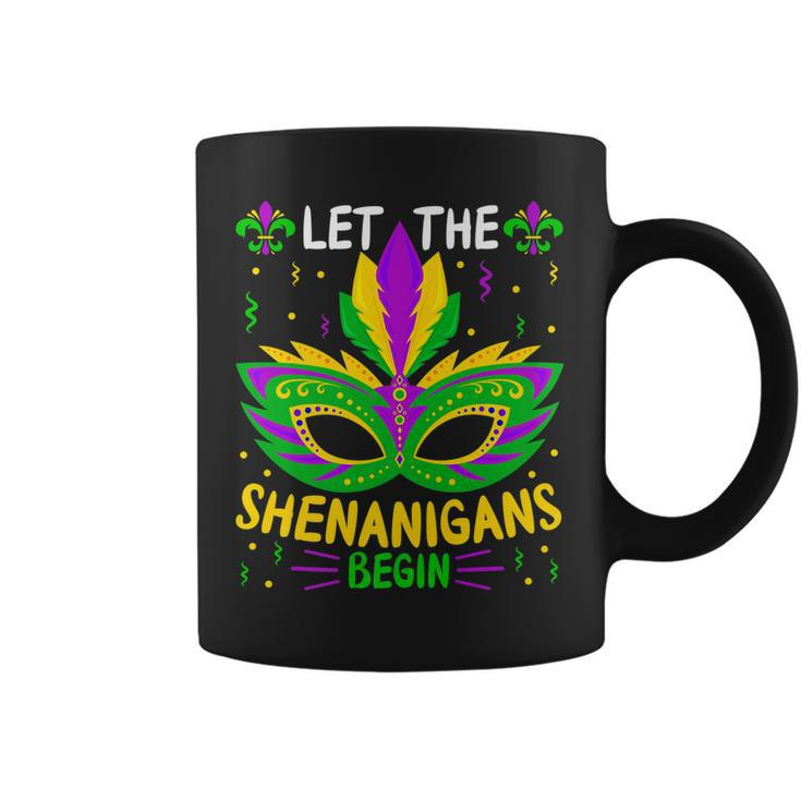 Let The Funny Shenanigans Begin Carnival Mardi Gras   Coffee Mug