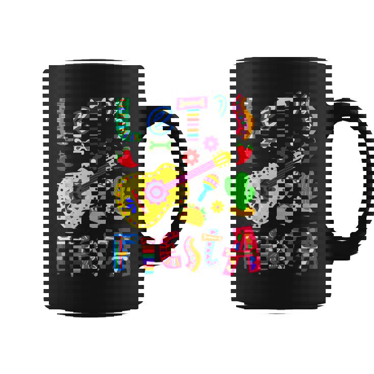 Lets Fiesta Cinco De Mayo Mexican Guitar Fiesta Coffee Mug