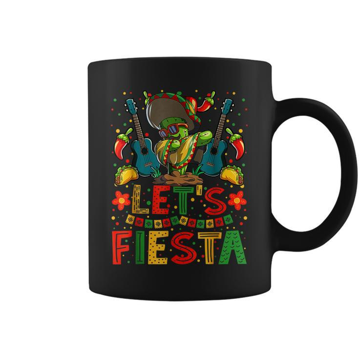 Lets Fiesta Dabbing Cactus Cinco De Mayo Boys Girls Kids  Coffee Mug