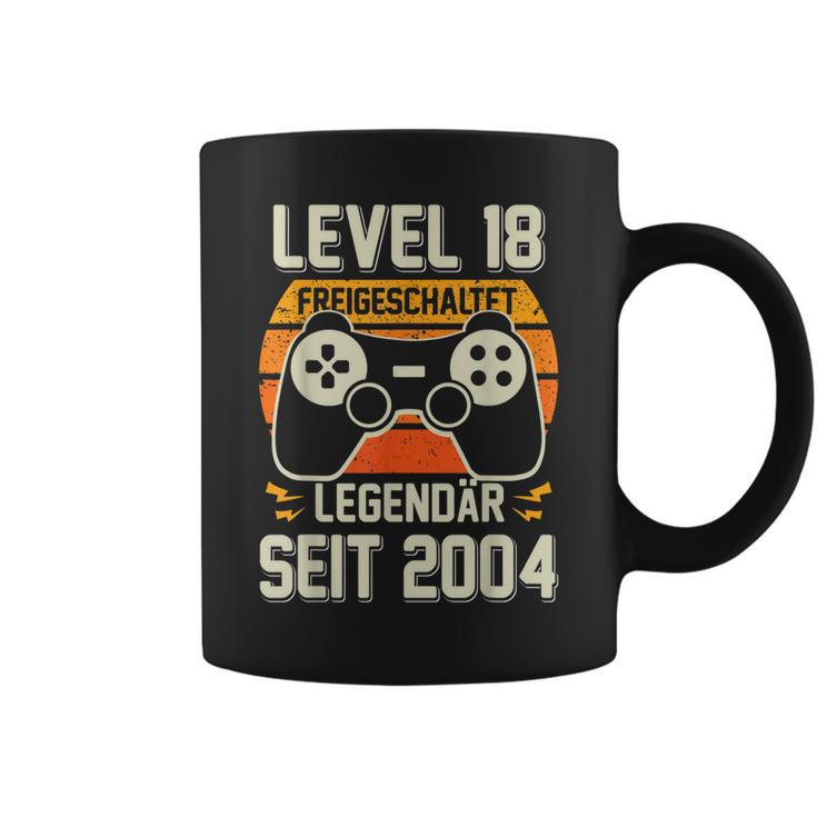 Level 18 Jahre Geburtstags Junge Gamer 2004 Geburtstag Tassen