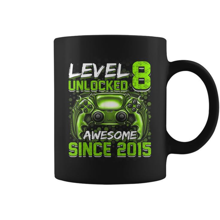 Level 8 Unlocked Awesome Since 2015 8Th Birthday Gaming  V3 Coffee Mug