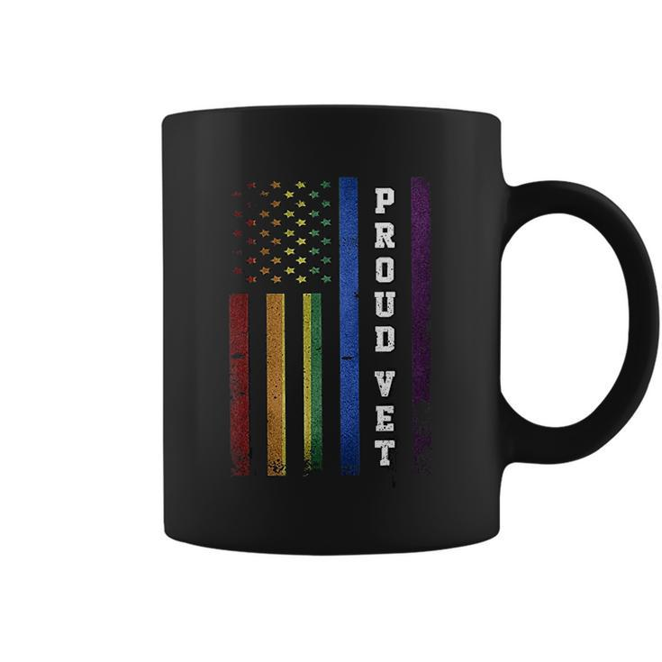 Lgbt Military Soldier Pride Proud Veteran Rainbow Usa Flag Coffee Mug