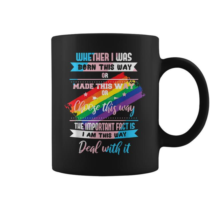 Lgbtq Born This Way Transgender  Coffee Mug
