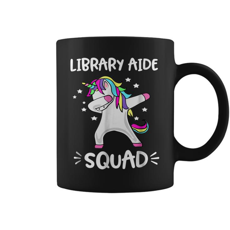 Library Aide Squad Dabbing Unicorn Library Aide T Coffee Mug
