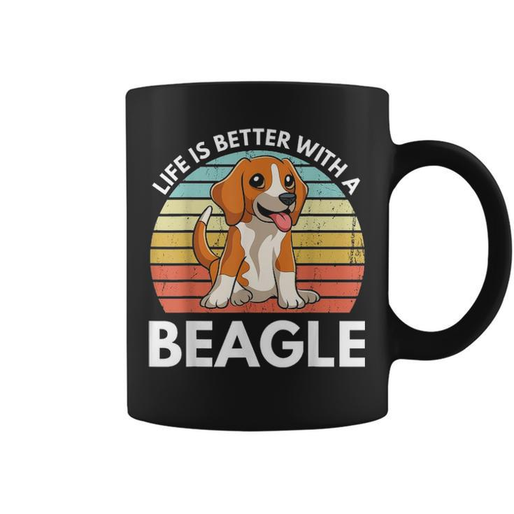 Life Is Better With A Beagle Cute Beagle Mom Dog Mom Beagle Coffee Mug