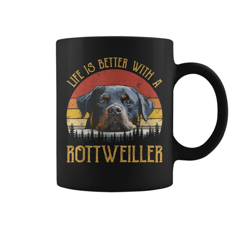 Life Is Better With A Rottweiler  Dog Lover Gift  Coffee Mug