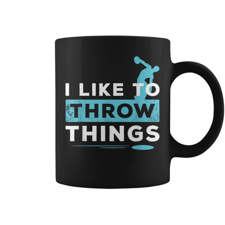 Like To Throw Things Track Field Discus Athlete  Coffee Mug