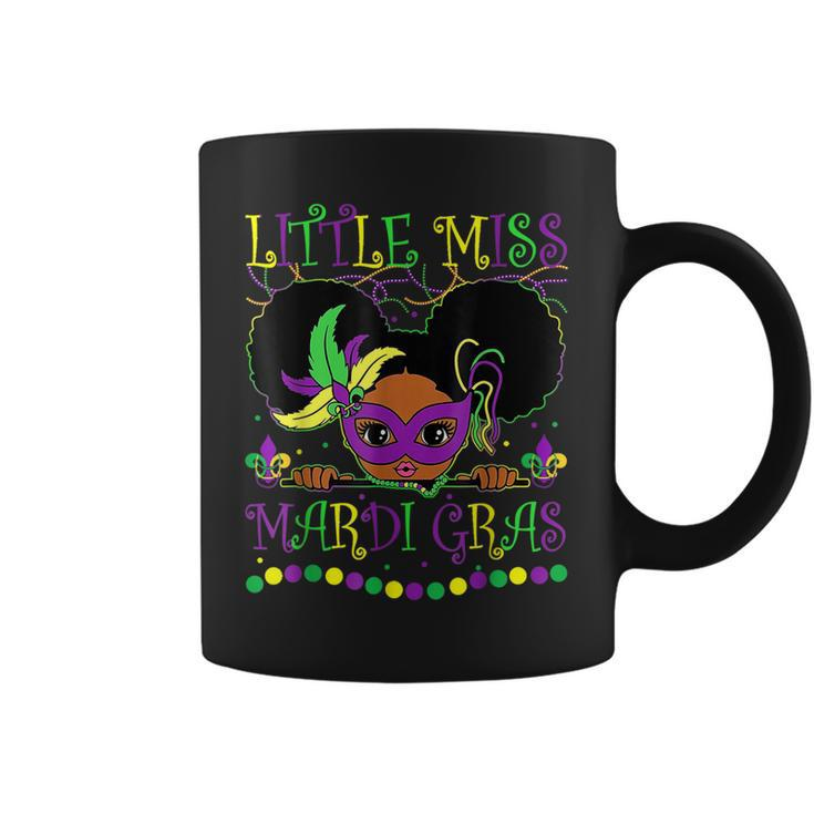 Little Miss Beads Mardi Gras Parade Cute Black Girl Princess  Coffee Mug