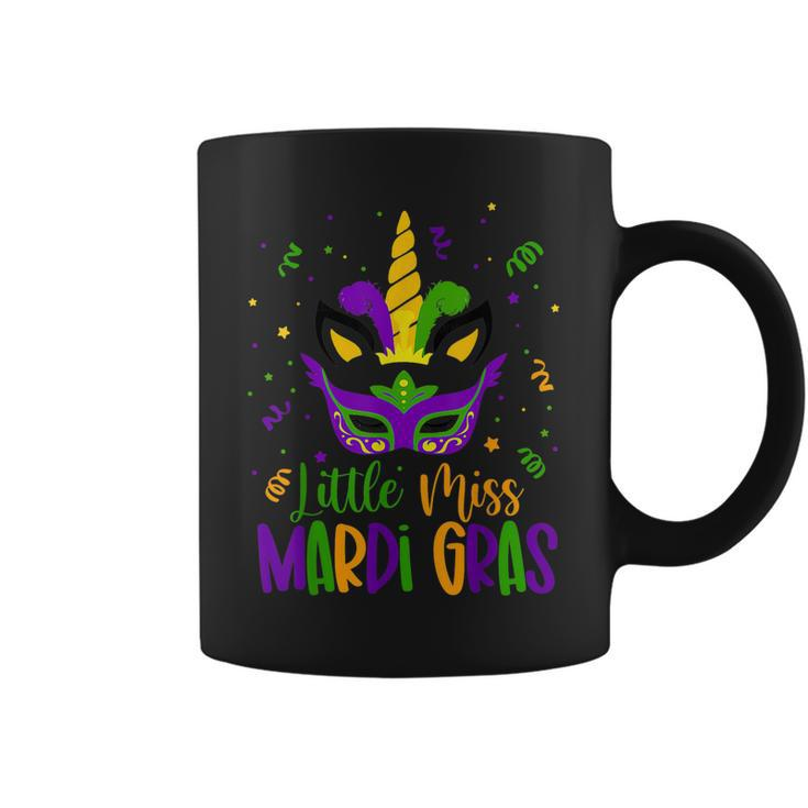Little Miss Mardi Gras  Unicorn Face Kids Toddler  Coffee Mug