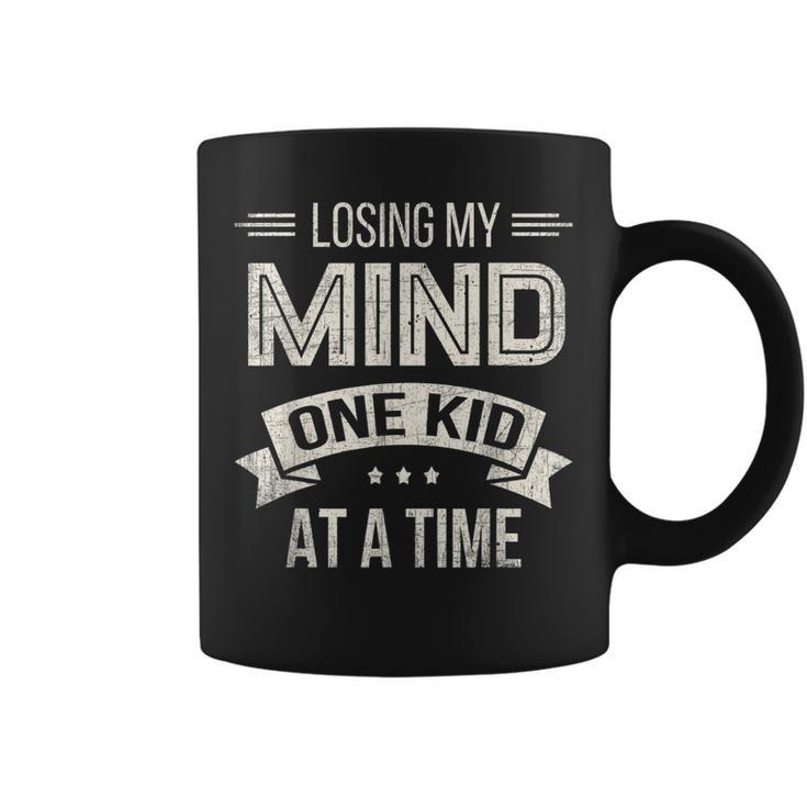 Losing My Mind One Kid At A Time  Mom Dad Parent Gift Coffee Mug