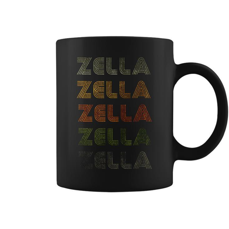Love Heart Zella  GrungeVintage Style Black Zella  Coffee Mug
