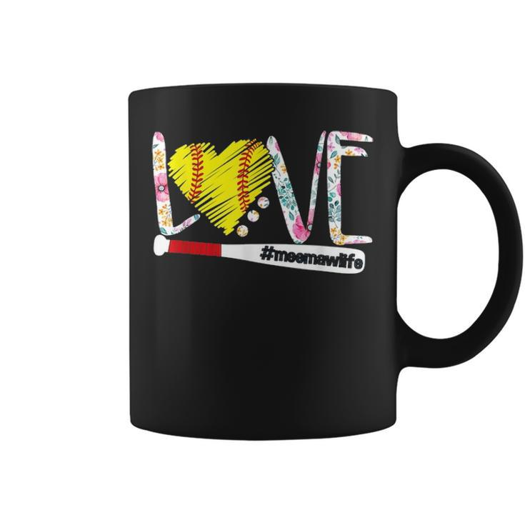 Love Meemaw Life Softball Gift Mother Day Coffee Mug