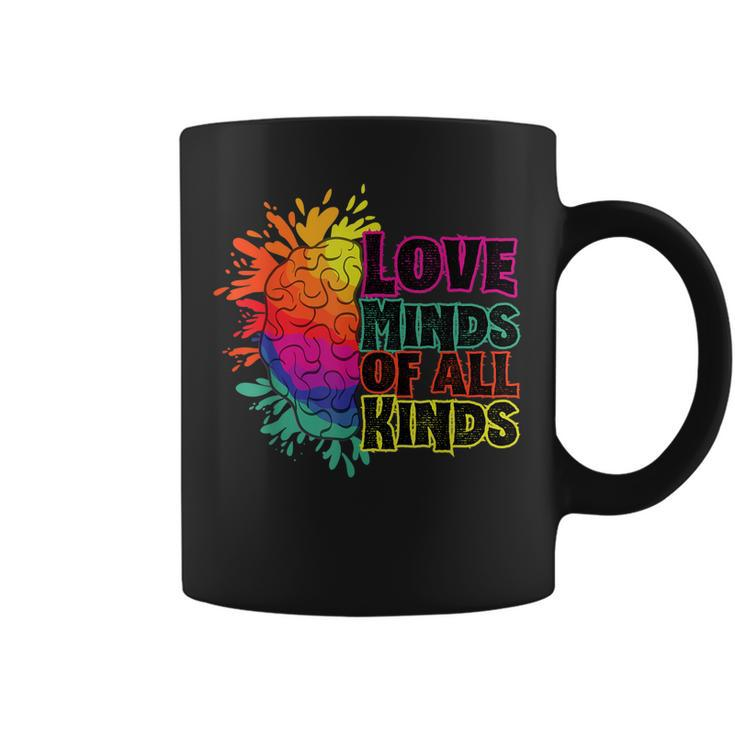 Love Minds Of All Kinds Neurodiversity Autism Awareness  Coffee Mug